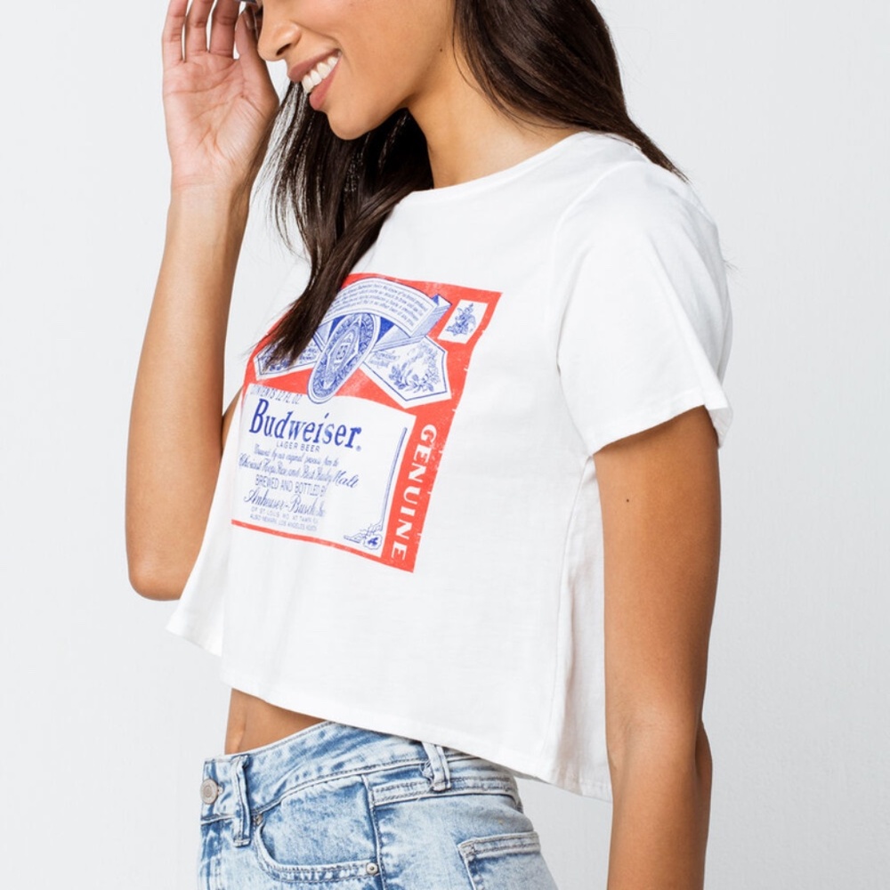 Cropped Budweiser Tee